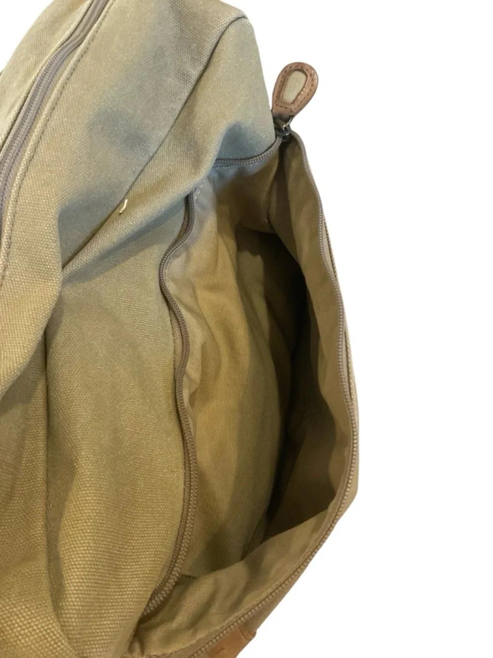 L.L. Bean canvas and leather messenger bag